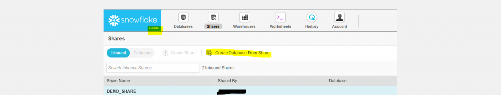 Snowflake data sharing