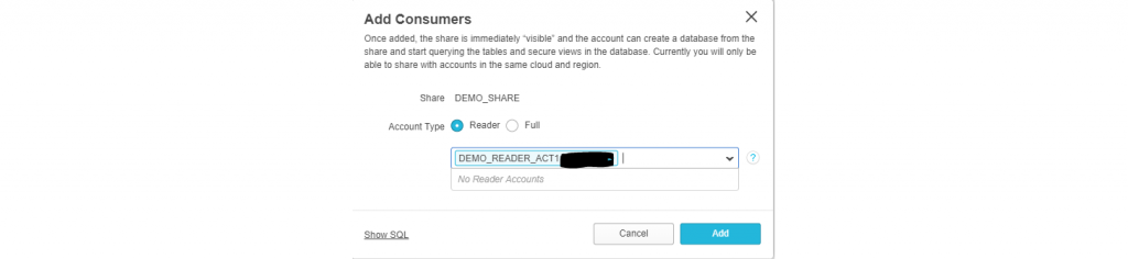 Snowflake data sharing