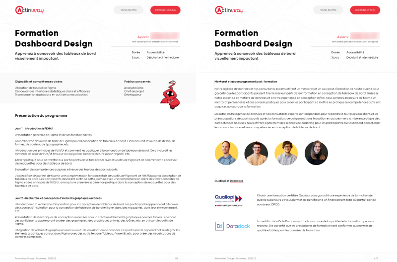 dashboard design figma tableau power bi formation training